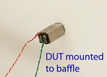 Device Under Test Mounted to Baffle Device Under Test Mounted to Baffle