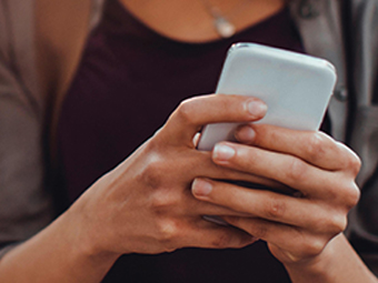 Woman using smartphone